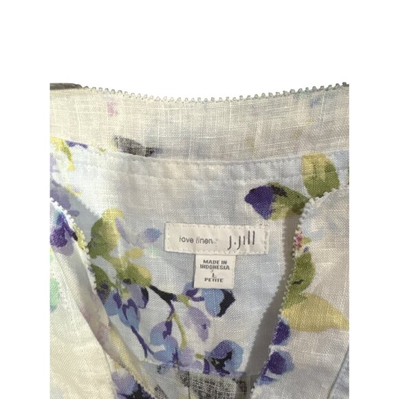 J.Jill Large Petite Love Linen Floral Dress - Picture 2 of 4